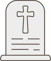 isolerat gravsten ikon i grå Färg. vektor