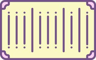 Bar Code Symbol im lila und Gelb Farbe. vektor