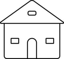 schwarz Gliederung Illustration von Zuhause Symbol. vektor