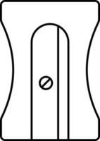 svart tunn linje konst av pennvässare ikon. vektor