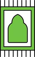 platt stil matta ikon i vit och grön Färg. vektor