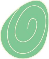 Grün Spiral- Welle gedruckt Ei Vektor. vektor