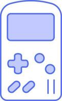 Game Boy Spiel Symbol im Blau und Weiß Farbe. vektor