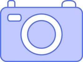 blå och vit kamera ikon i platt stil. vektor