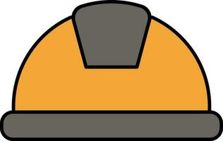 konstruktion hjälm ikon i orange och grå Färg. vektor