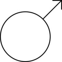 isoliert männlich Symbol Symbol im dünn Linie Kunst. vektor
