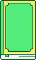 quran bok ikon i gul och grön Färg. vektor
