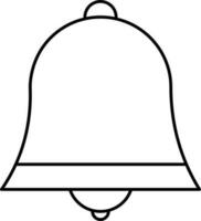 schwarz linear Stil Glocke Symbol oder Symbol. vektor