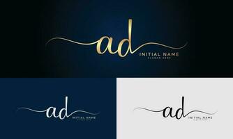 ainitial Handschrift und Unterschrift Logo Design mit Kreis. schön Design handgeschrieben Logo zum Mode, Team, Hochzeit, Luxus Logo. vektor