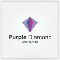 modern lila diamant logotyp premie elegant mall vektor eps 10