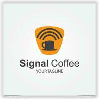 signal kaffe logotyp premie elegant mall vektor eps 10