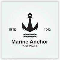 modern Anker Marine Logo Prämie elegant Vorlage Vektor eps 10