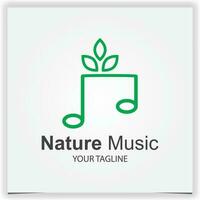 natur musik logotyp premie elegant mall vektor eps 10