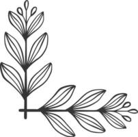 Blumen- Ecke Illustration, Vektor, Design, Ornamente, Jahrgang vektor