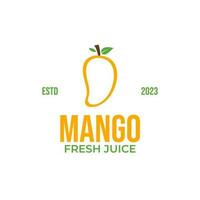 kreativ mango frukt organisk logotyp design vektor begrepp illustration aning