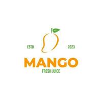 kreativ mango frukt organisk logotyp design vektor begrepp illustration aning