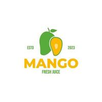 kreativ Mango Obst organisch Logo Design Vektor Konzept Illustration Idee