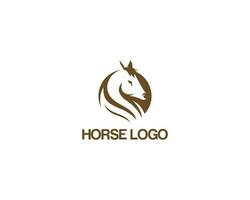 Pferd elegant Logo Design Symbol minimalistisch Stil abstrakt Vektor Illustration.