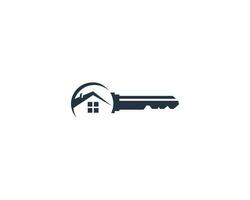 Schlüssel Haus Vektor Logo. echt Nachlass Schlüssel Symbol Design. einfach modern Illustration.