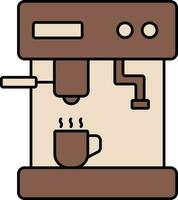 kaffe maskin ikon i brun Färg. vektor