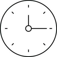 isoliert Uhr Symbol im schwarz Linie Kunst. vektor