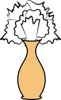 Blume Topf oder Vase Symbol im Orange Weiß Farbe. vektor