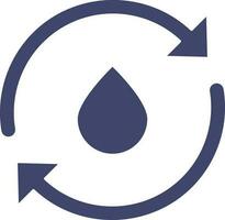 Wasser Recycling Symbol im Blau Farbe. vektor