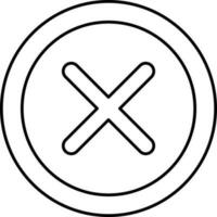 Kreuz Symbol oder Symbol im Gliederung Stil. vektor