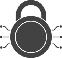 grau und Weiß Cyber Sicherheit Symbol. vektor