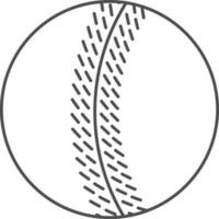 Kricket Ball Symbol im schwarz Umriss. vektor