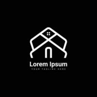 heim, Haus, Konstruktion, Villa, Dorf, Immobilien, Hütte, bauen Logo Design vektor