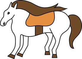 Pferd Symbol im braun und Weiß Farbe. vektor
