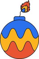 Illustration von Bombe Symbol im Mehrfarbig. vektor