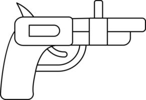 Pistole oder Gewehr Symbol im schwarz Umriss. vektor