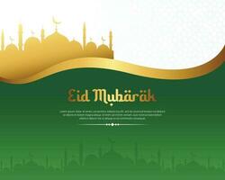 eid Mubarak Gruß Karte Vorlage Hintergrund vektor