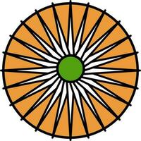 bunt Ashoka Chakra Symbol. vektor