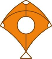 Drachen Symbol im Orange und Weiß Farbe. vektor