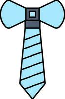 Krawatte Symbol im Blau Farbe. vektor