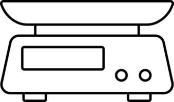 Wiegen Maschine Symbol im schwarz Umriss. vektor