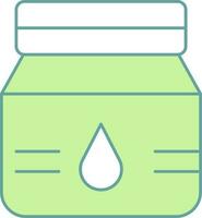 Tinte Flasche Symbol im Grün und Weiß Farbe. vektor