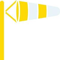 Illustration von Windsack Symbol im Weiß und Gelb Farbe. vektor