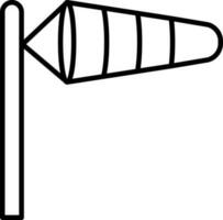 linear Stil Windsack Symbol oder Symbol. vektor