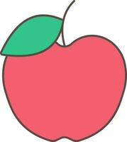 Apfel Symbol im Grün und rot Farbe. vektor