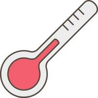 Thermometer Symbol im rot und grau Farbe. vektor