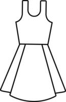 modern Kleid Symbol oder Symbol im Schlaganfall Stil. vektor