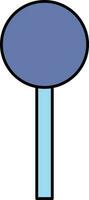 Lutscher Symbol im Blau Farbe. vektor