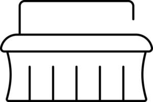 svart översikt rengöring borsta ikon i platt stil. vektor