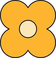 isoliert Plätzchen Symbol im Gelb Farbe. vektor