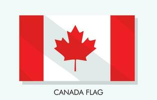 ein kanadisch Flagge mit ein Ahorn Blatt auf es und Vektor Illustration von Kanada Flagge und Vektor Kunst Illustration Vorlage Banner Design