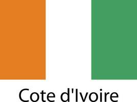 nationell flagga ikon cote d'lvoire vektor